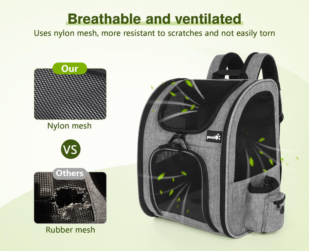 Cat Carrier Dog Backpack (Grey)
