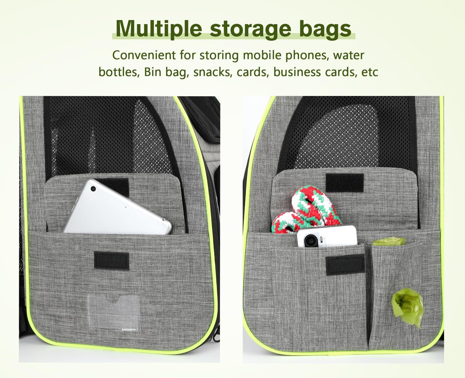 Cat Carrier Dog Backpack Expandable (Grey) - As Seen on TV