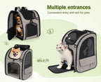 Cat Carrier Dog Backpack Expandable (Khaki)