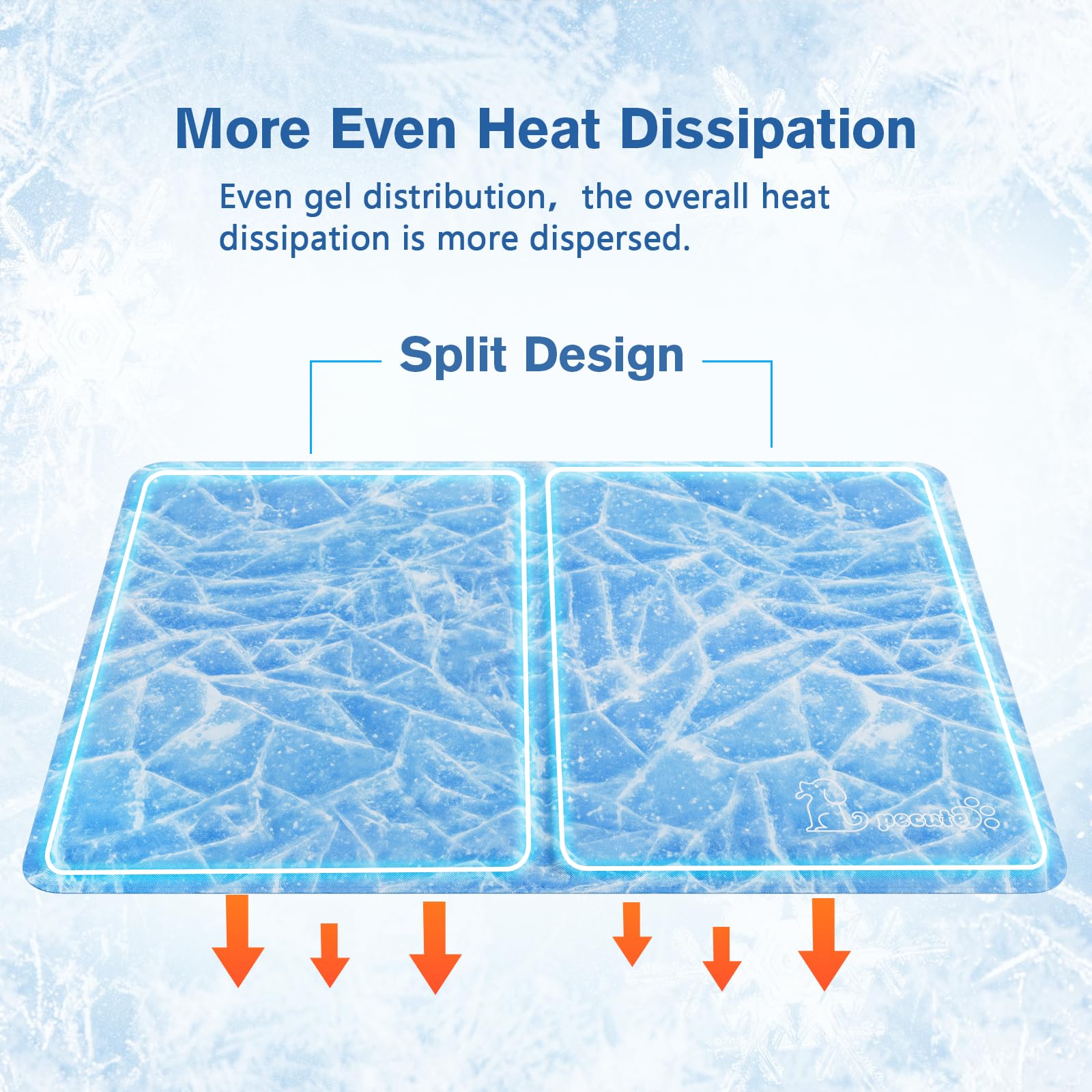 M-XL Dog Cooling Mat Ice Cracks