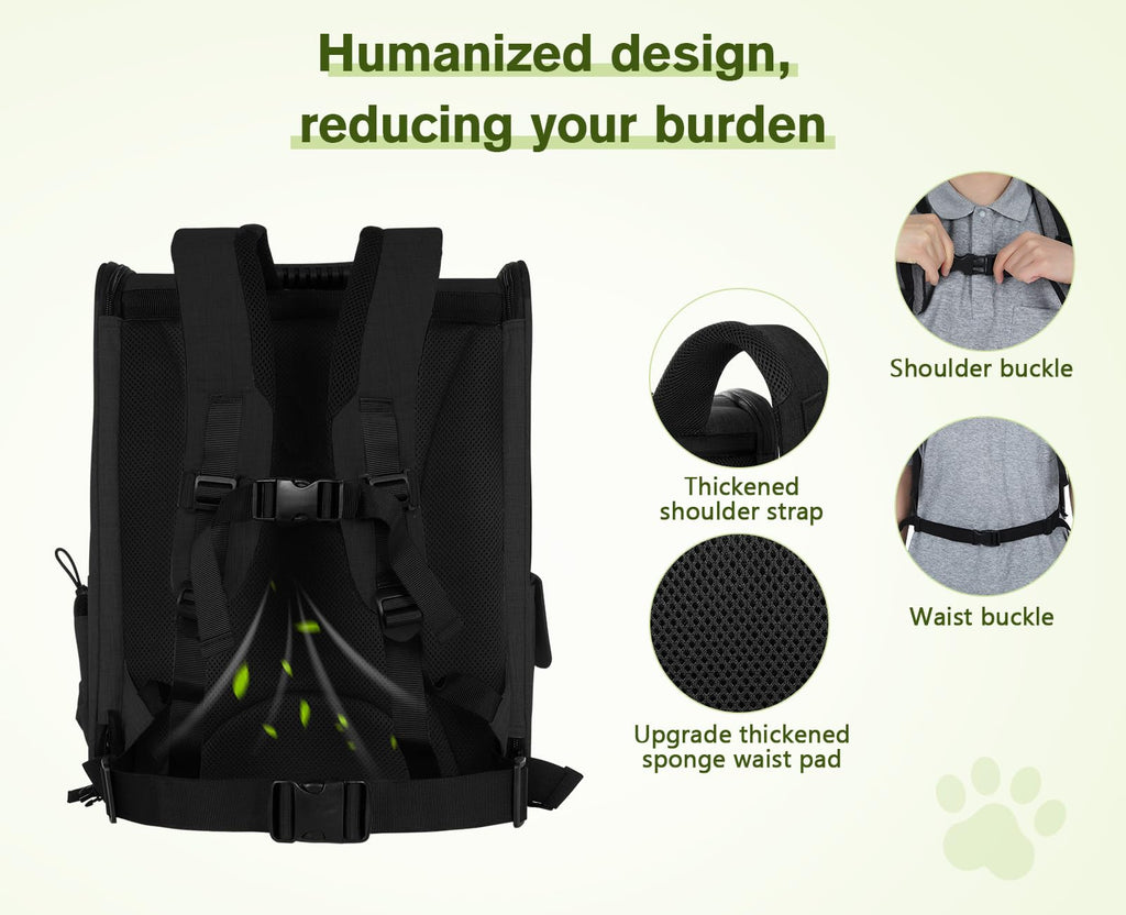 Cat Carrier Dog Backpack (Black)
