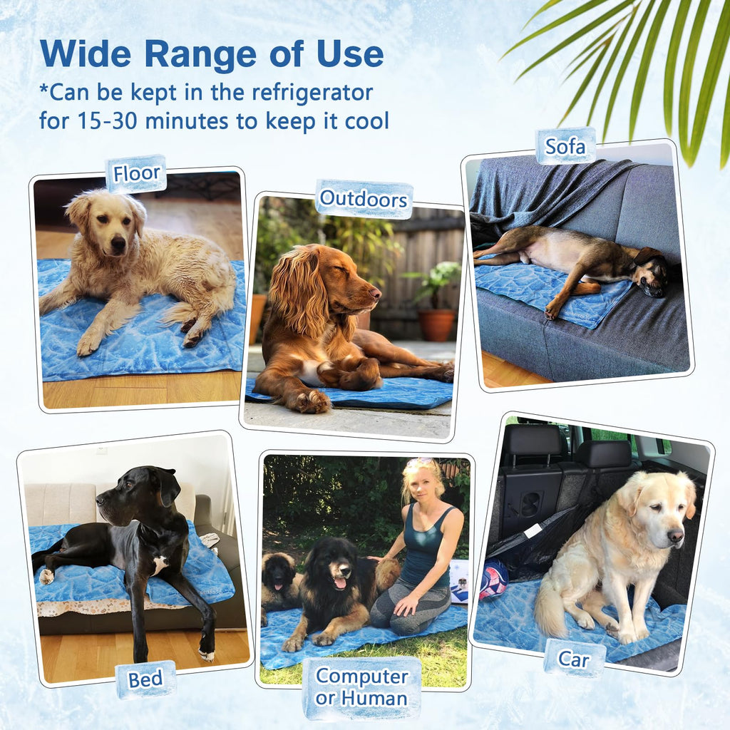 M-XL Dog Cooling Mat Ice Cracks