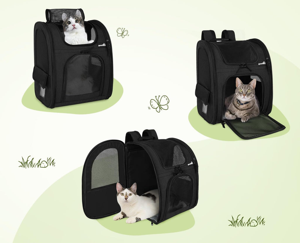 Cat Carrier Dog Backpack (Black)