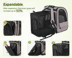 Cat Carrier Dog Backpack Expandable (Khaki)