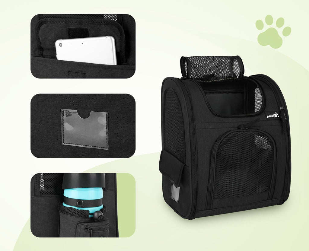 Cat Carrier Dog Backpack (Black)