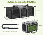 Airline Approved Cat Carrier Expandable Pet Carrier up to 5kg/12lbs