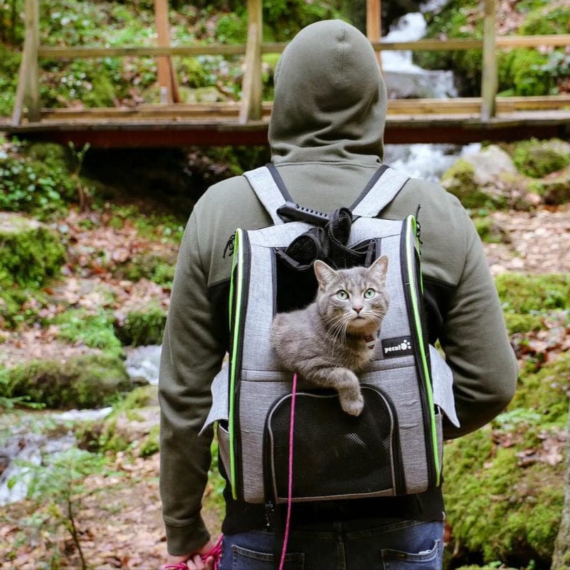 Cat Carrier Dog Backpack Expandable (Grey) - As Seen on TV
