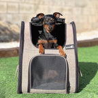 Cat Carrier Dog Backpack Expandable (Khaki)