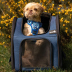 Cat Carrier Dog Backpack Expandable (Blue)